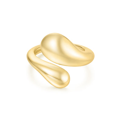 Crossover Ring in Yellow Gold by Ania Haie