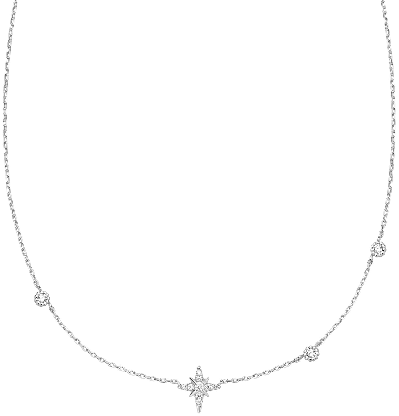 CZ 8 Point Starburst Pendant in Silver by Ania Haie