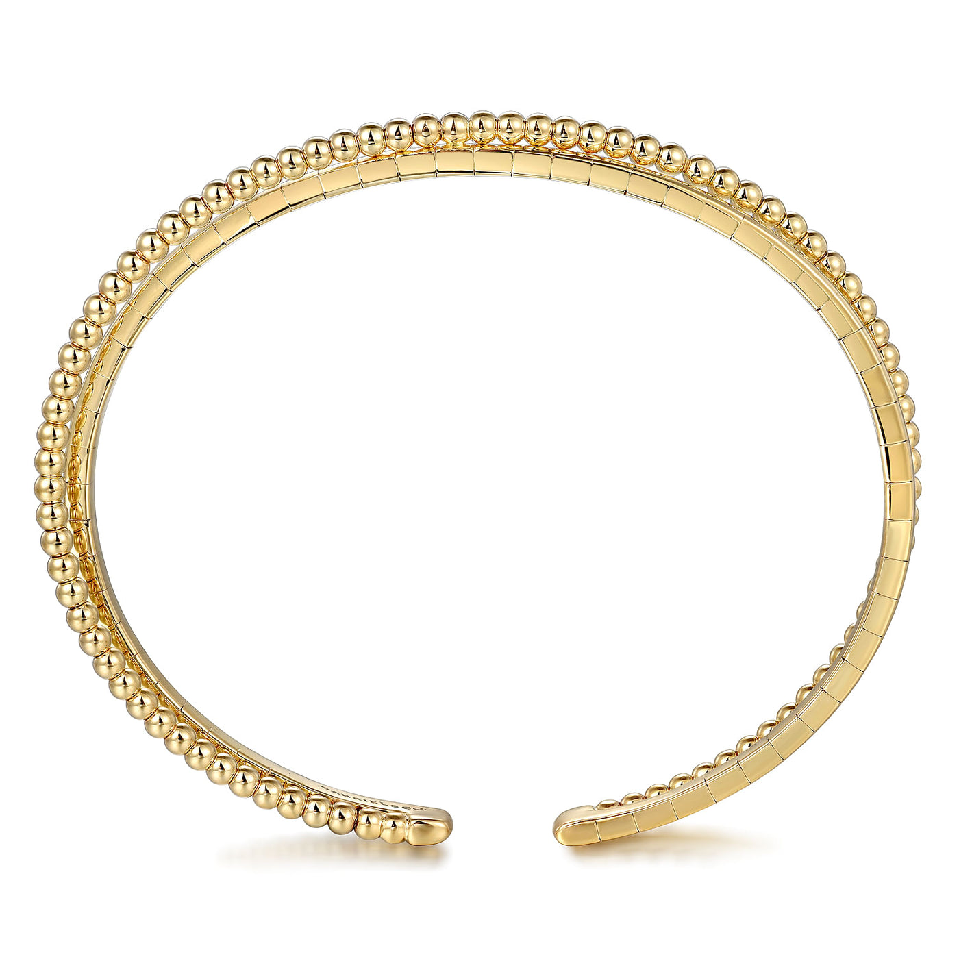 Bujukan Beaded Bangle in Yellow Gold by Gabriel & Co.