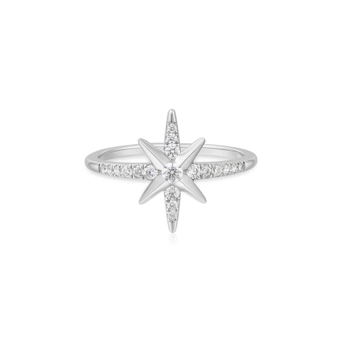 Starburst Signet Ring in Silver by Ania Haie