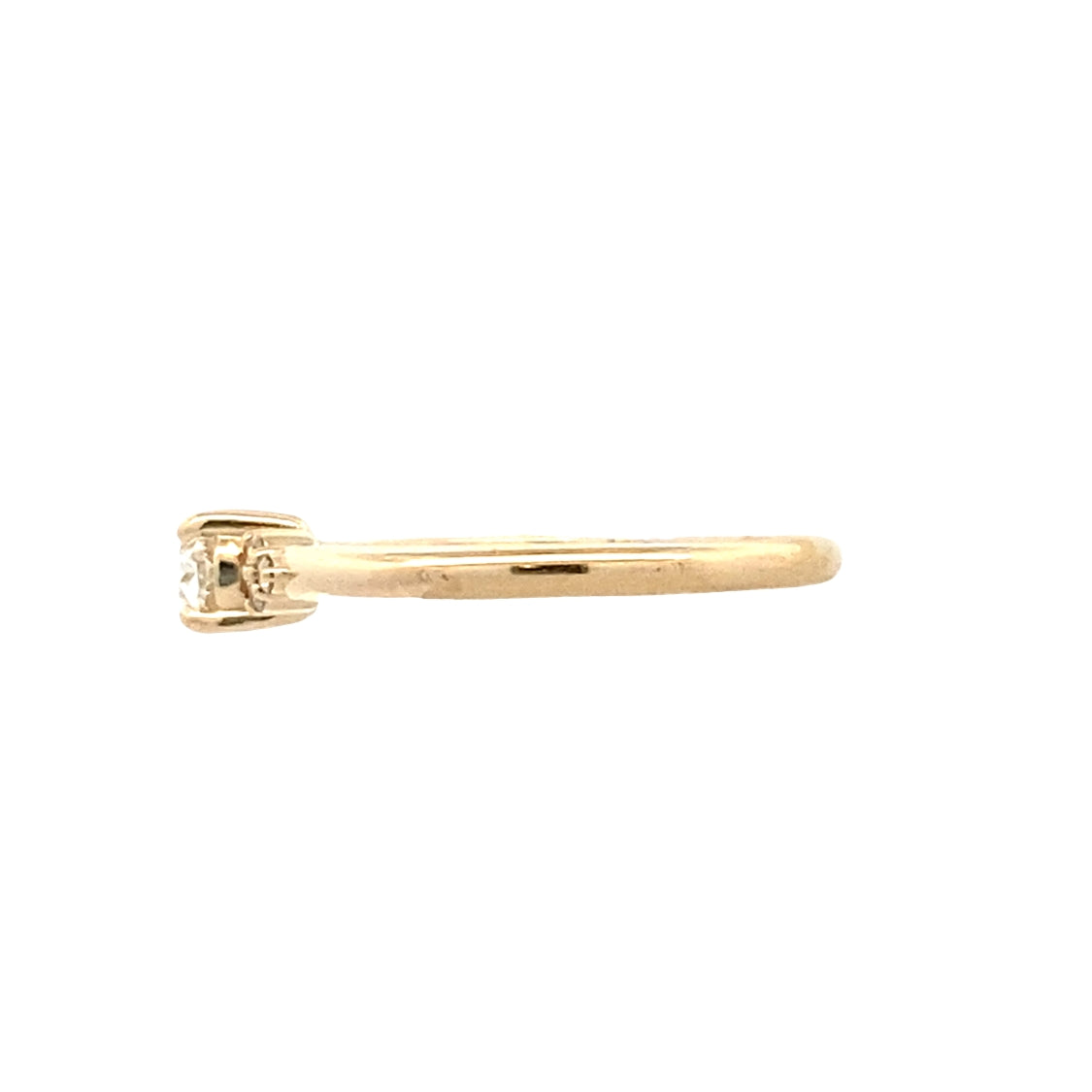 Three Stone Enggement Ring in Yelow Gold by Beeghly & Co.