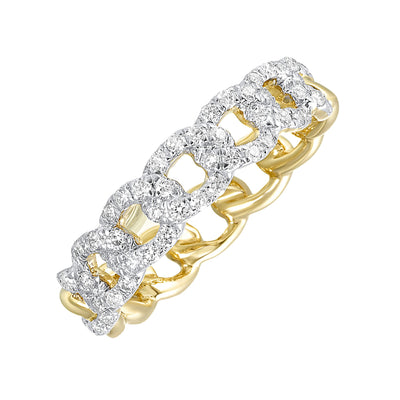 Yellow Gold Diamond Fashion Ladies Ring