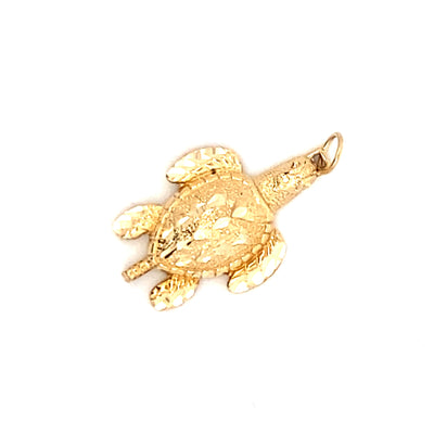 BCJ Estate Jewelry 14 Karat Yellow Gold Symbolic/Themed Estate Pendants Estate 14ky turtle charm