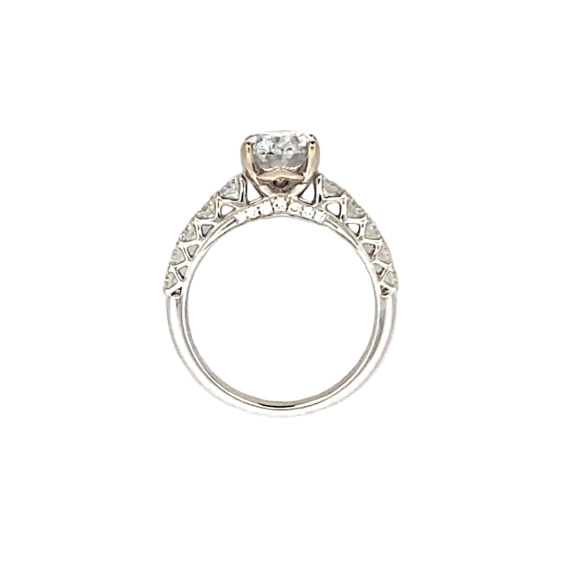 Simon G Jewelry 18 Karat Side Stones Diamond Engagement Ring LR3275