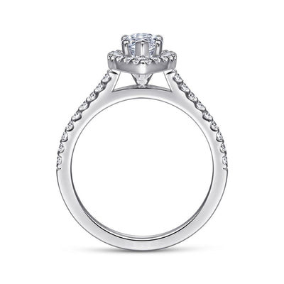 Gabriel & Co. 14 Karat Side Stones Marquise Shape Engagement Ring ER6419M4W44JJ