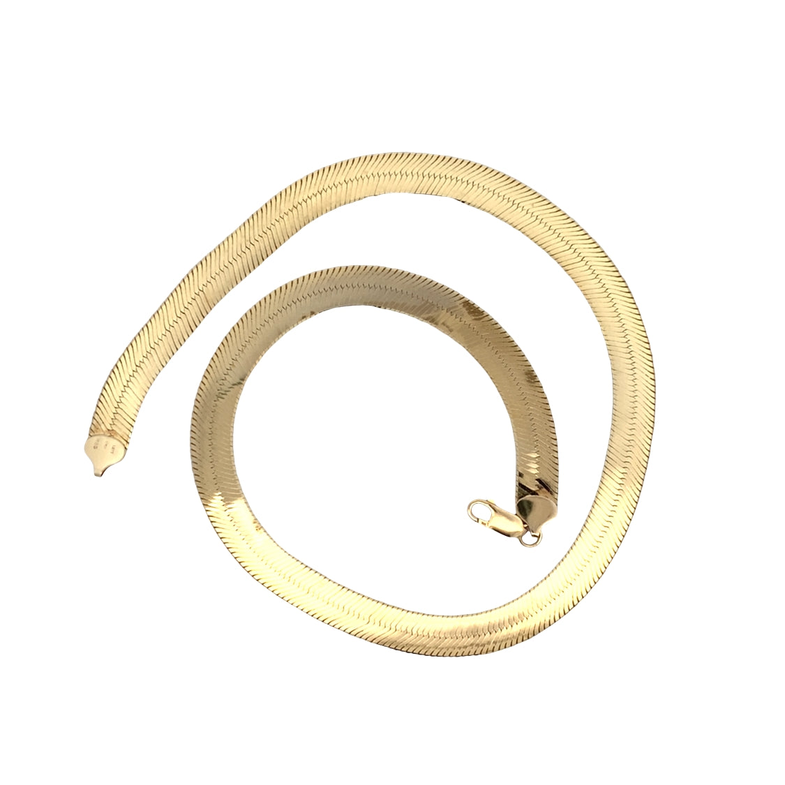 ESTATE 18" Herringbone Necklace in 14K Yellow Gold
