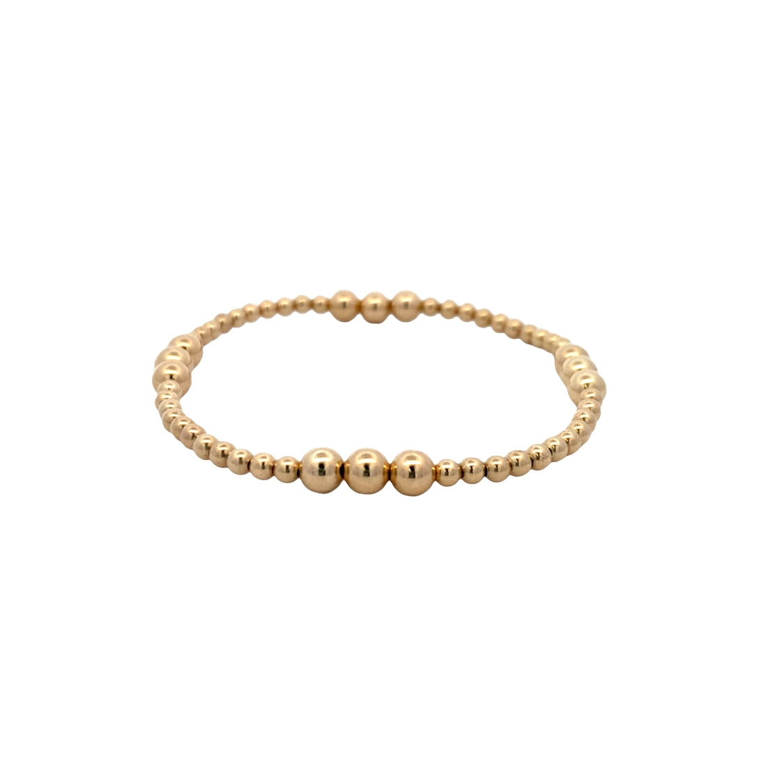 Stretch Beaded Bracelet with 3 & 5mm Beads by Karen Lazar