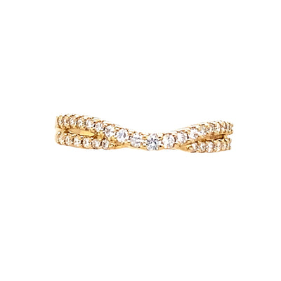 Diamond Enhancer Band in Yellow Gold by Alison Kaufman