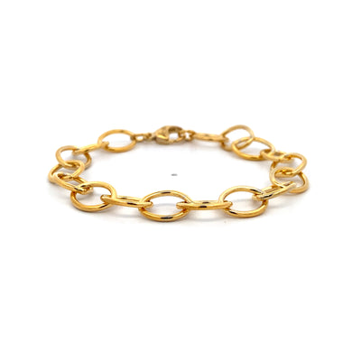 Chunky Link Bracelet in Yellow Gold