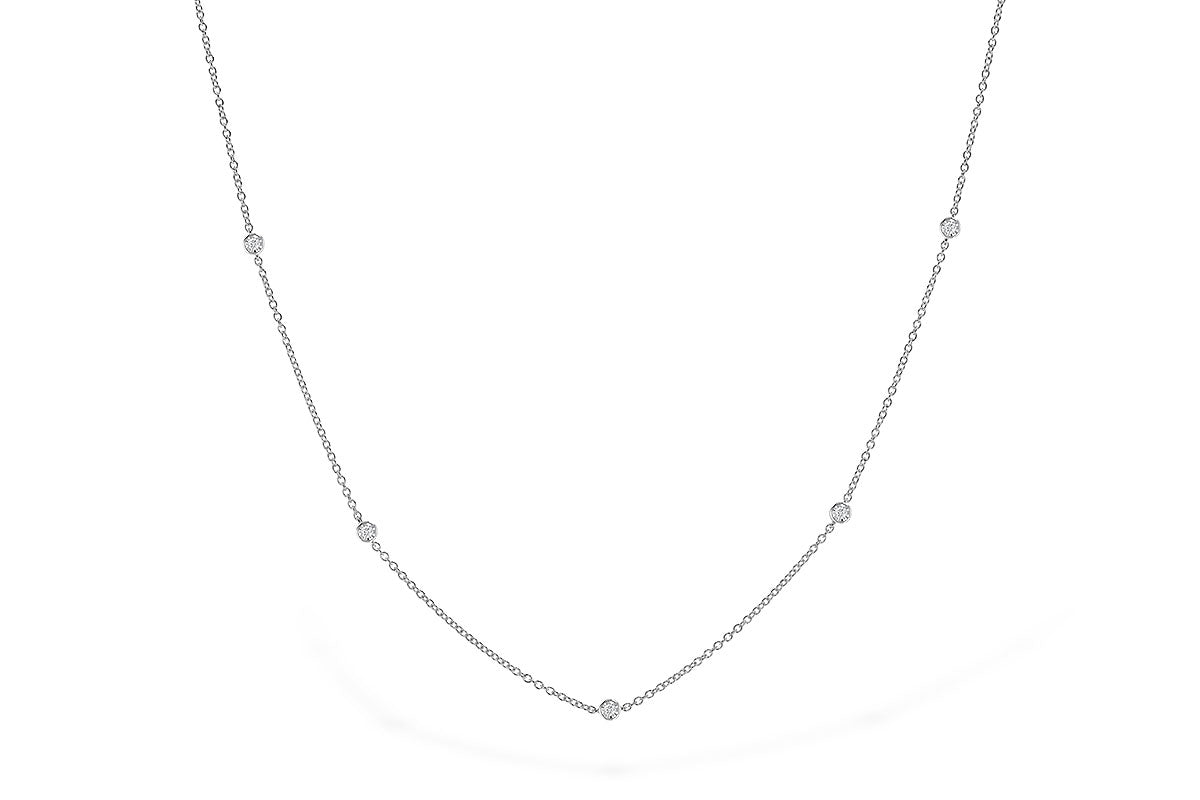 Allison Kaufman Co. 14 Karat White Gold Station Diamond Necklaces NR63-25
