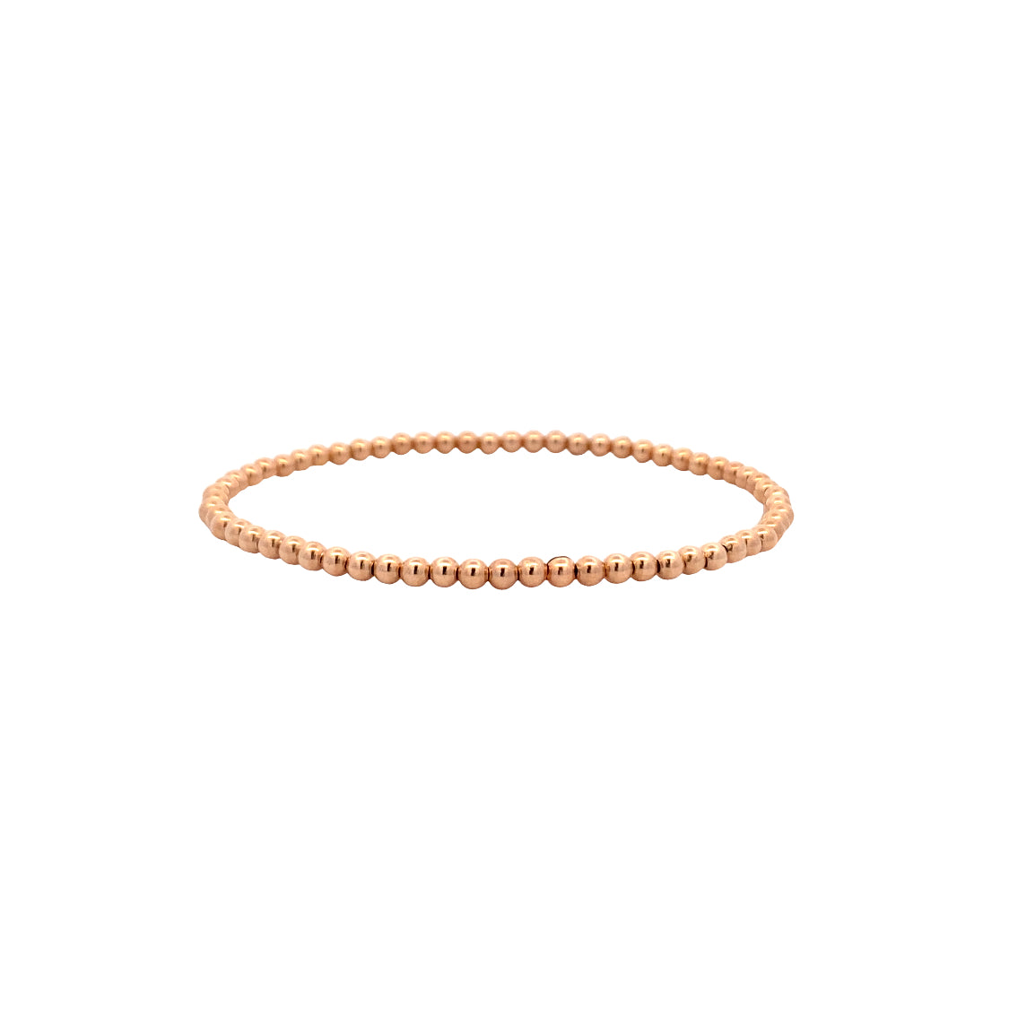 3mm Stretch Beaded Bracelet in Rose Gold by Karen Lazar