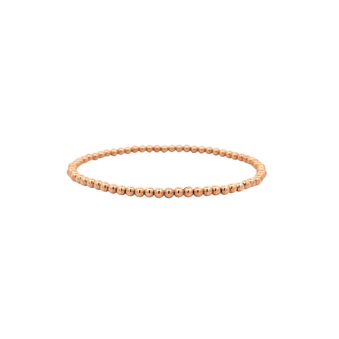 Stretch 3 MM Rose Gold Filled Bead Bracelet