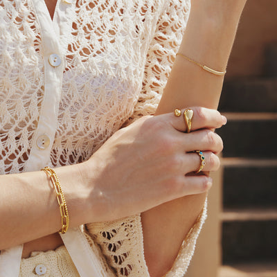 Chain Bracelet in Yellow Gold by Ania Haie