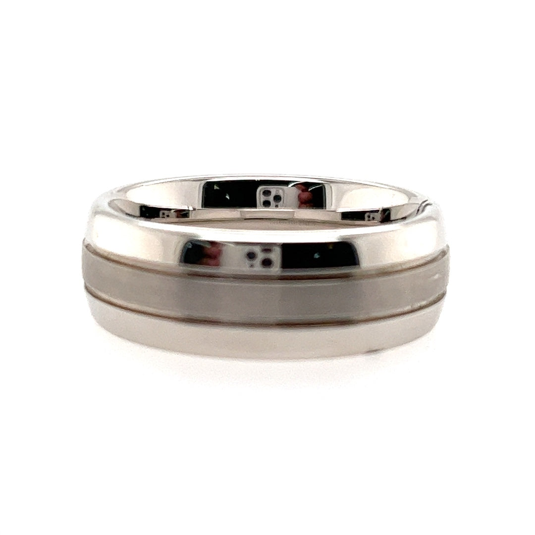 Fancy 8mm Wedding Band in Tungstun Carbide