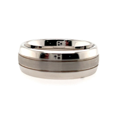 Fancy 8mm Wedding Band in Tungstun Carbide