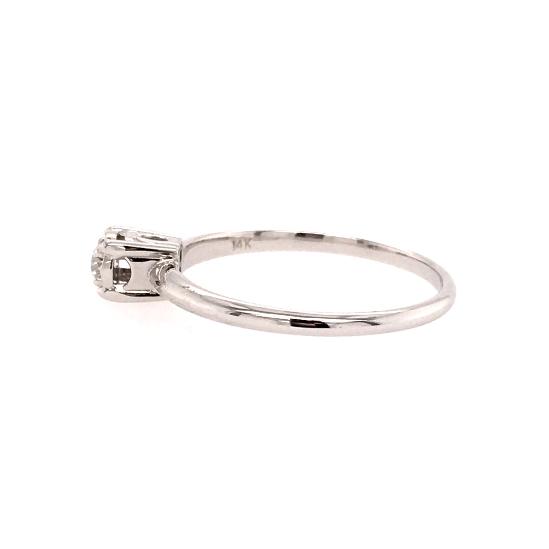 Diamond Illusion Promise Ring in White Gold by B&C