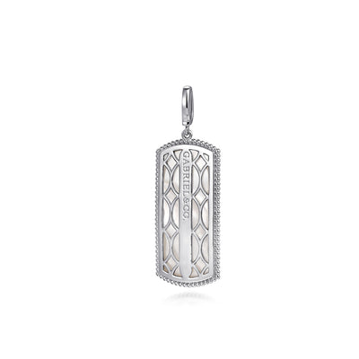 MOP Dog Tag in Silver by Gabriel & Co.