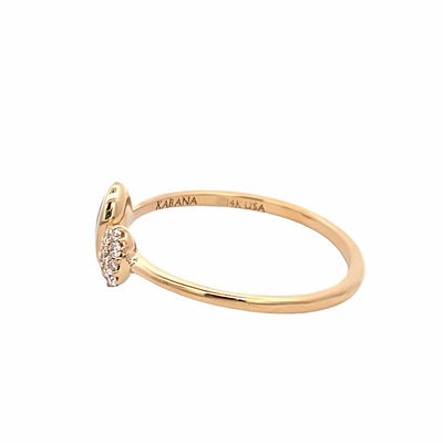 Turquoise and Diamond Cross Over Style Ring in Yellow Gold by Kabana