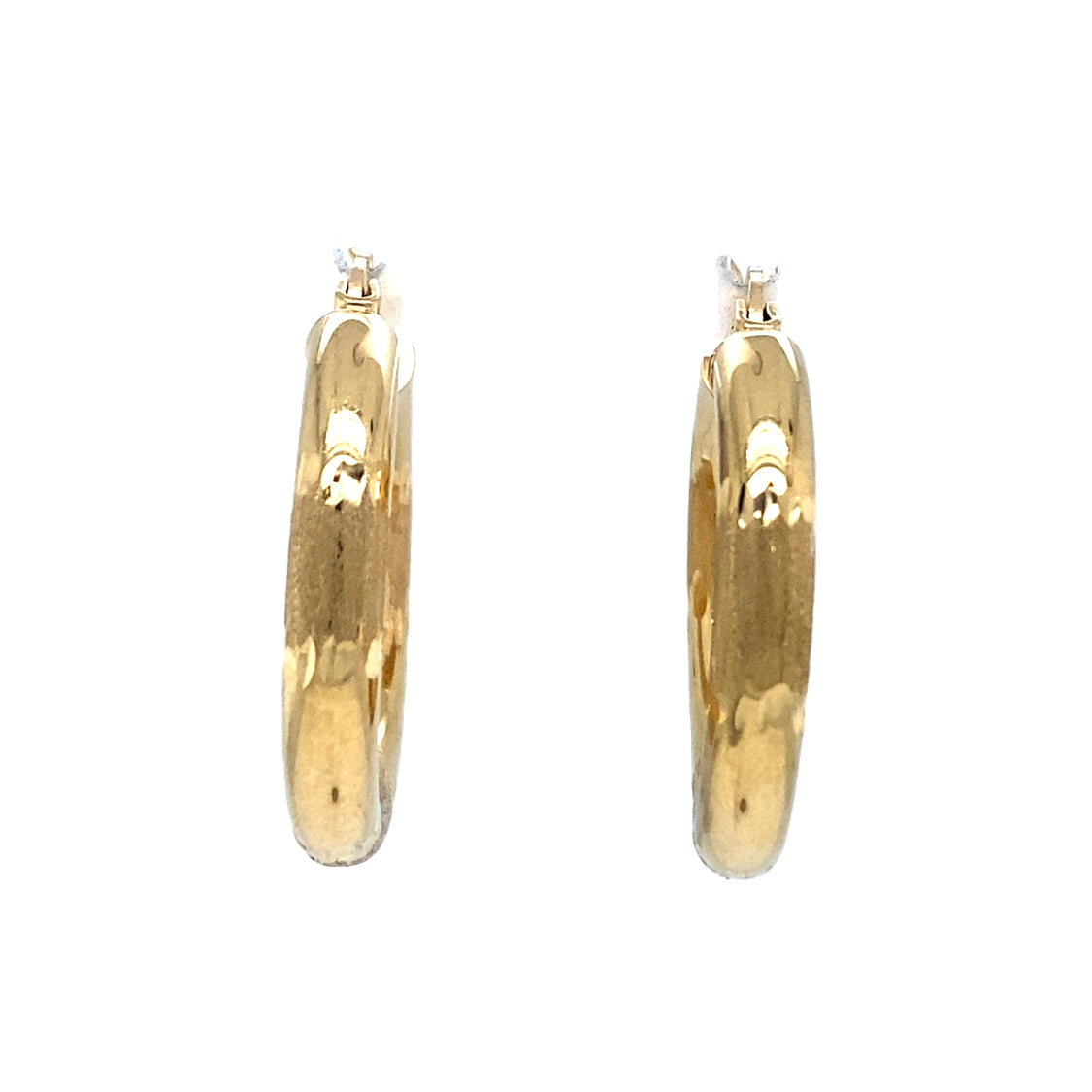 ESTATE Textured Hoop Earrings in Yellow Gold