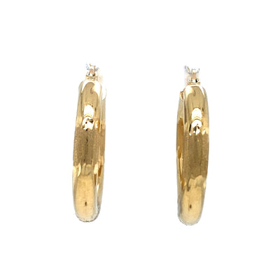 ESTATE Textured Hoop Earrings in Two-Tone Gold