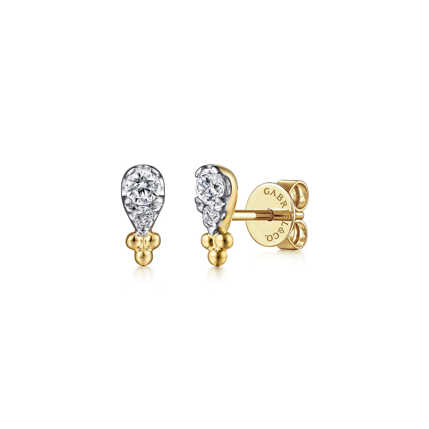 Diamond Stud Earrings in 14K Yellow Gold by Gabriel & Co.