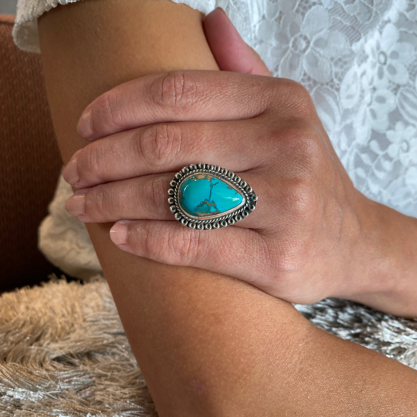 ESTATE Turquoise Ring in Silver