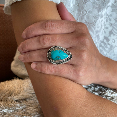 ESTATE Turquoise Ring in Silver