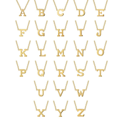 Initial “A” Link Necklace in Yellow Gold by Gabriel & Co.