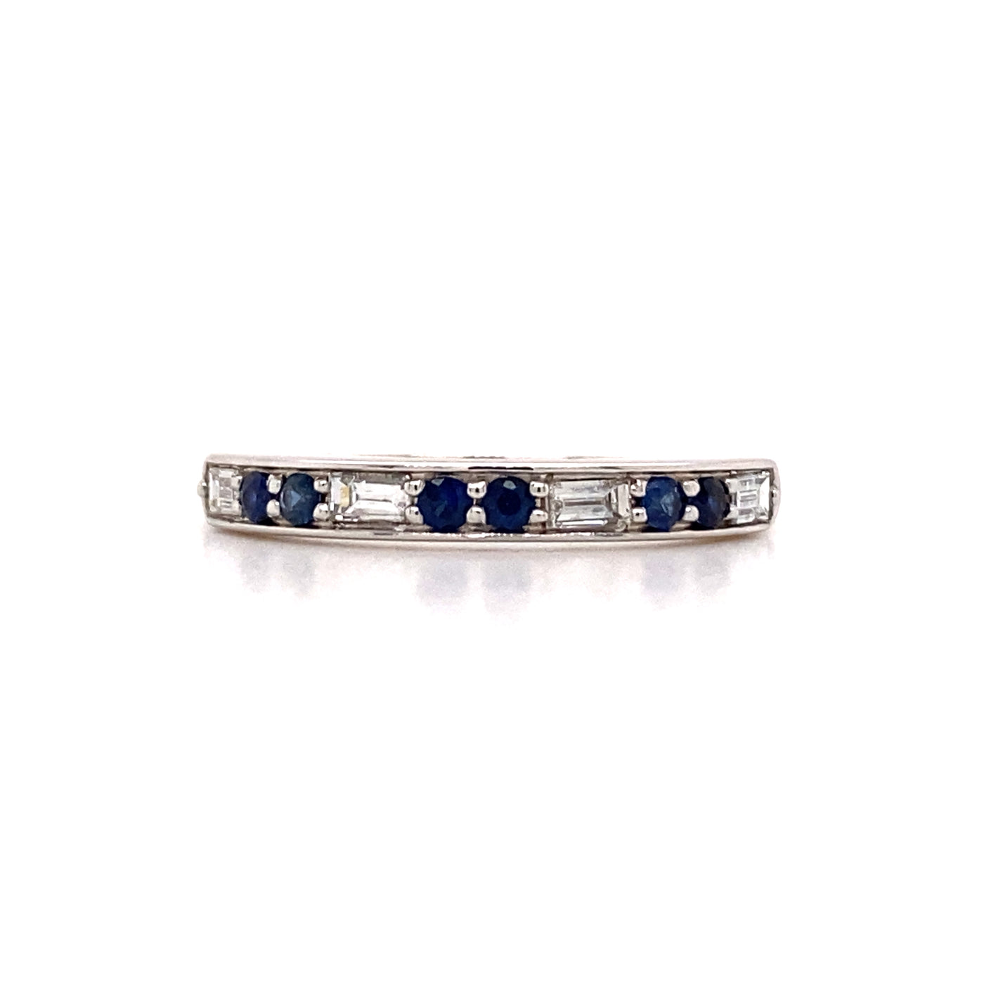 Beeghly & Co. 14 Karat Sapphire and Diamond Baguette Band BCR-120SAP