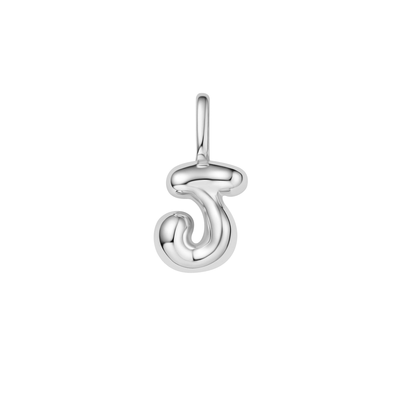 Chubby Letter "J" Charm in Silver by Ania Haie