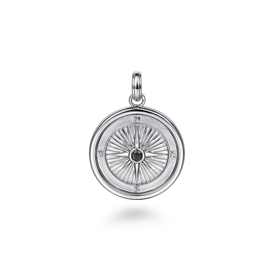 Compass Pendant in Silver by Gabriel & Co.