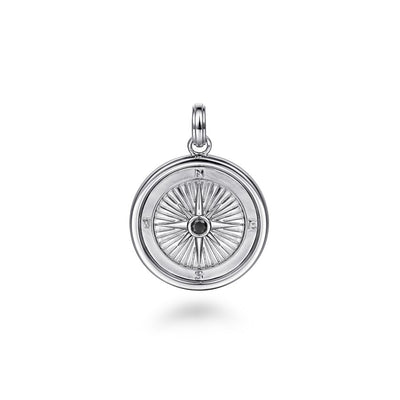 Compass Pendant in Silver by Gabriel & Co.
