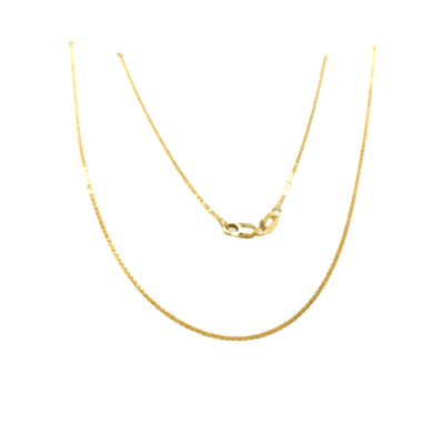 18" D/C Wheat Chain in Yellow Gold