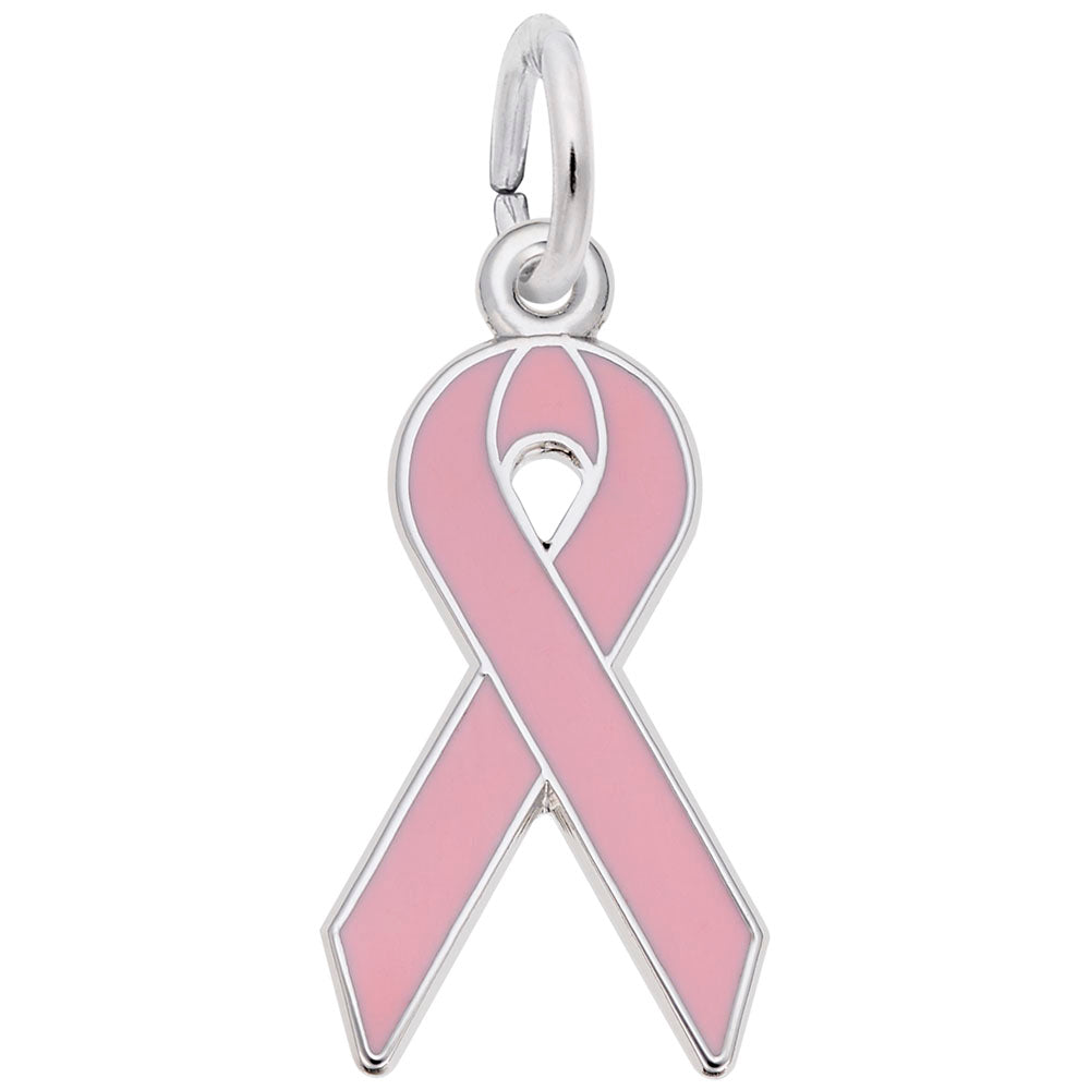 Rembrandt Q. C Sterling Silver Breast Cancer Awareness Charm  3448