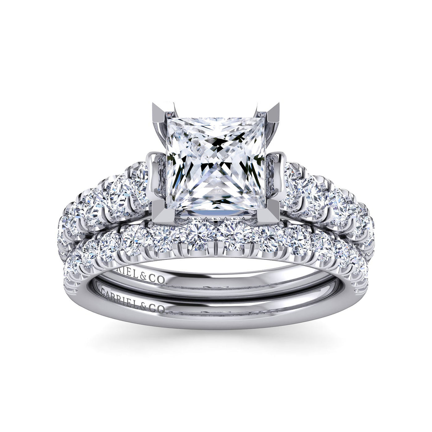Gabriel & Co. 14 Karat White Round Diamond Engagement Ring ER12299SW4JJ.CSCZ