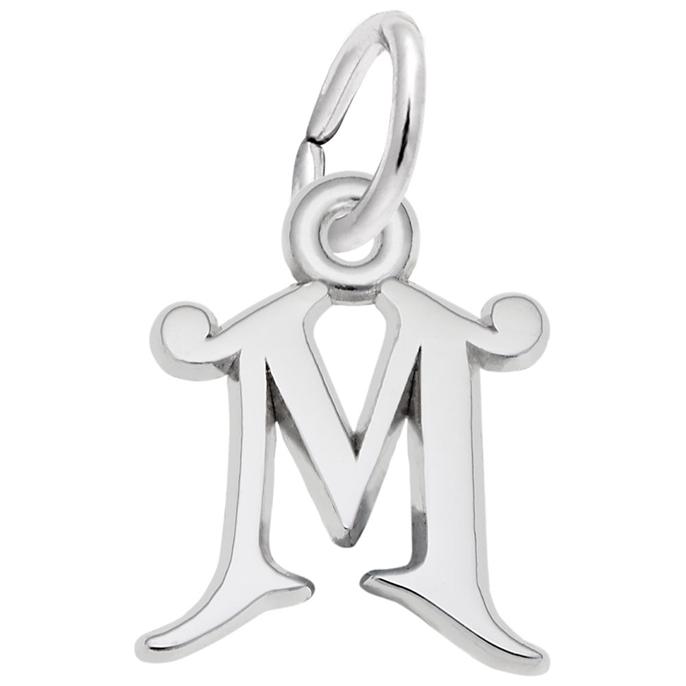 Rembrandt Q. C. Sterling Silver Curly M Initial Charm  4765-013