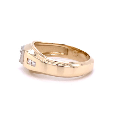 Brian's Vault 14 Karat Contemporary Style Diamond Fashion Ring - Men's BCR-61