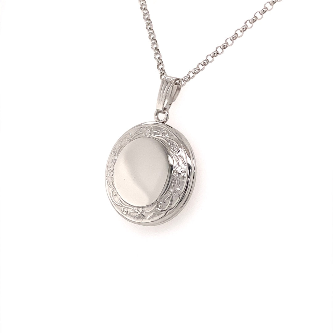 Sterling Silver Round Locket F579