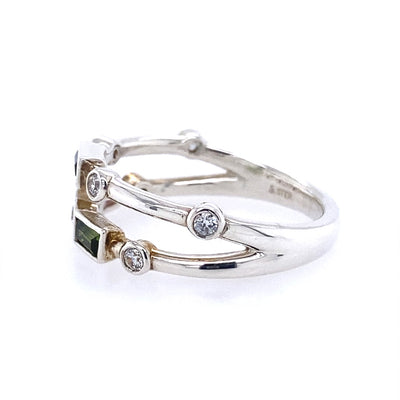 Sterling Silver Multi Birth Stone Style Ring 72094