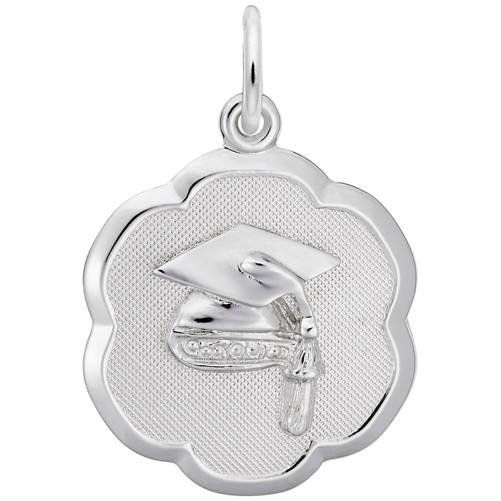 Graduation Charm in SIlver