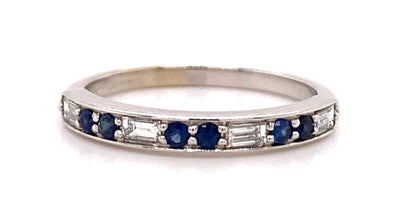 Beeghly & Co. 14 Karat Sapphire and Diamond Baguette Band BCR-120SAP