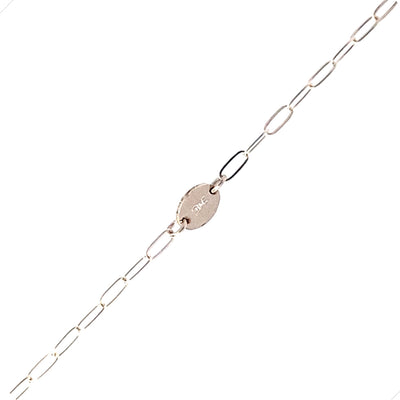 Encircle Oval Engravable Link Charm in SIlver