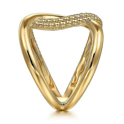 Bujukan Twisted Ring in Yellow Gold by Gabriel & Co.
