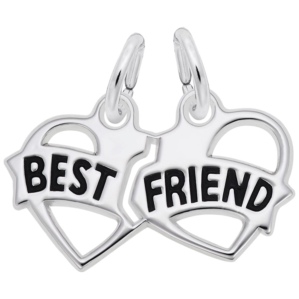 Best Friends Charm in SIlver