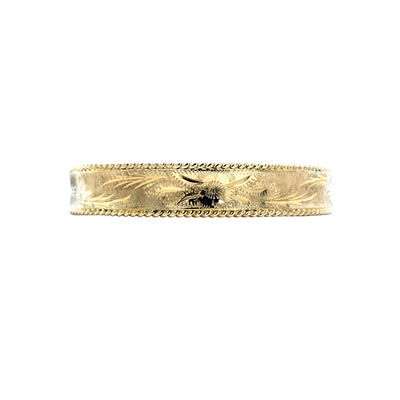 ESTATE Engraved Bangle in Yellow Gold