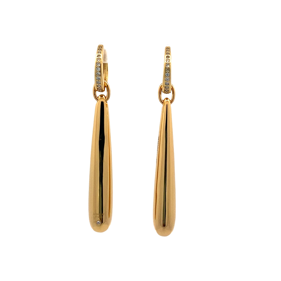 Waterdrop Earrings in Silver with Gold Plating by Ania Haie
