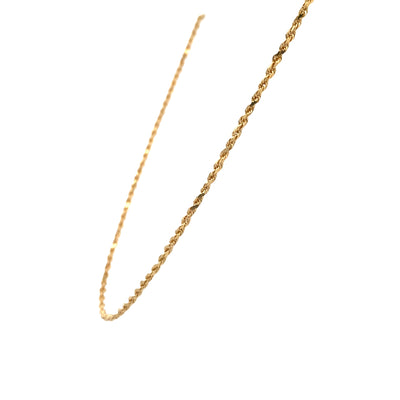 ESTATE 24" D/C Rope Chain in Yellow Gold