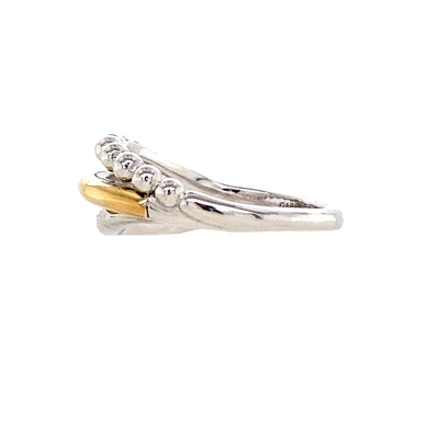 Bujukan Twist Ring in Two-Tone Gold by Gabriel & Co.