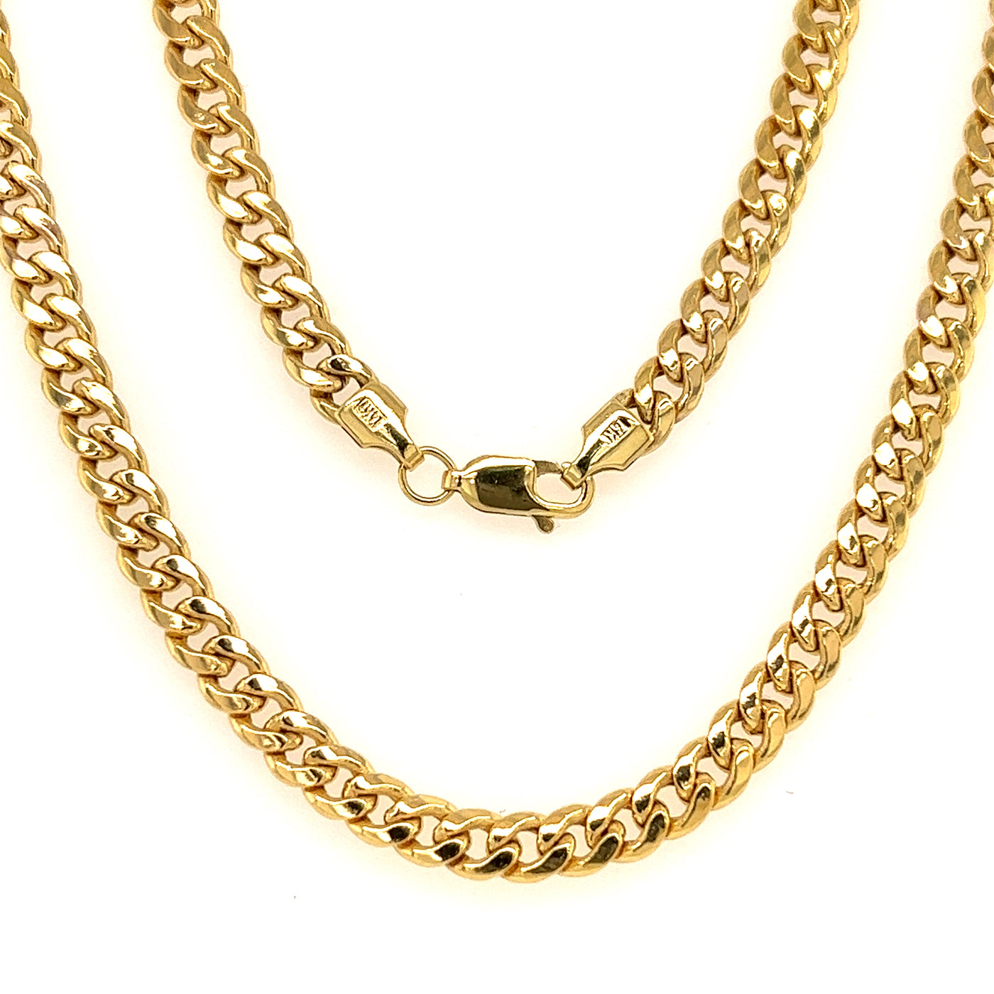 14 Karat Miami  Cuban Curb Gold Chains HMC120-22