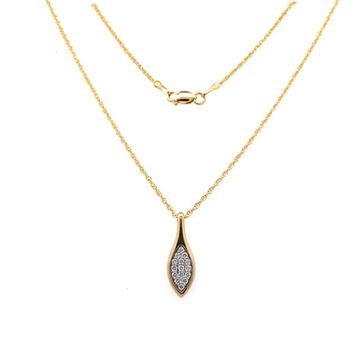 14K Yellow Gold .20CTW Diamond Pendant by Allison Kaufman